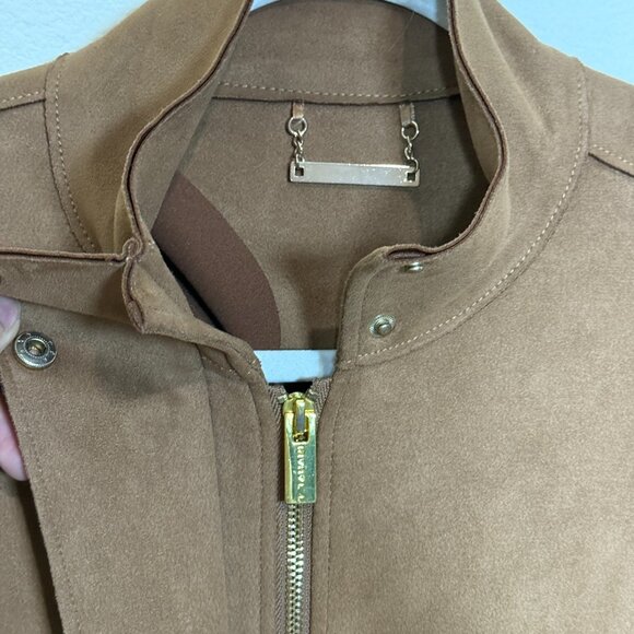 T Tahari faux suede jacket coat Sz S USA - Picture 5 of 12